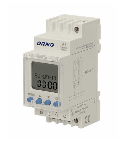 Programator elektroniczny ORNO na szynę DIN OR-PRE-433