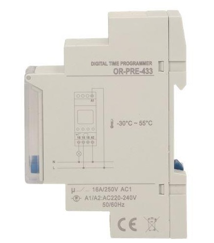 Programator elektroniczny ORNO na szynę DIN OR-PRE-433