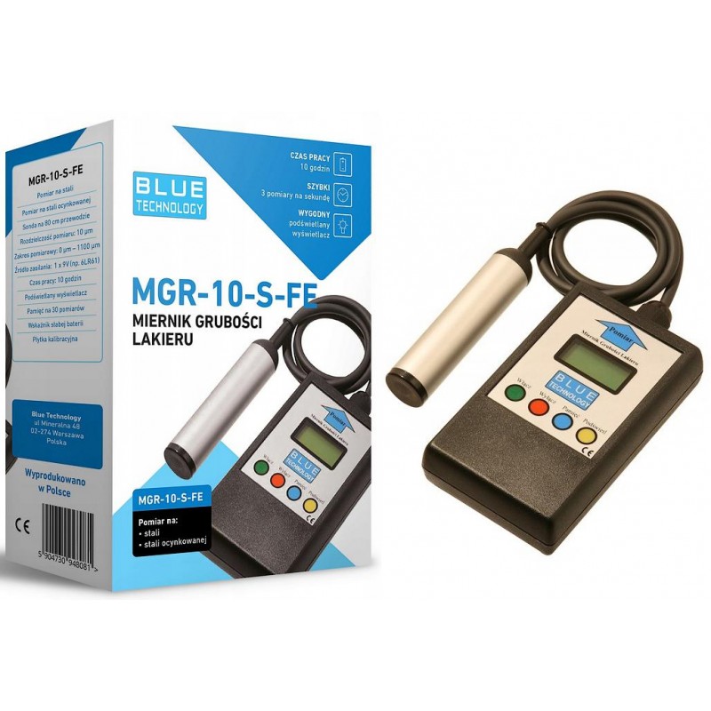 Miernik grubości lakieru Blue Technology MGR-10-S-FE