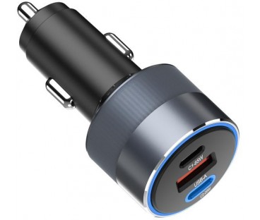 ŁADOWARKA SAMOCHODOWA Forcell F-Energy Alu 85 W 2x USB-C 1x USB-A PD 3.0 QC 4.0 SZARA