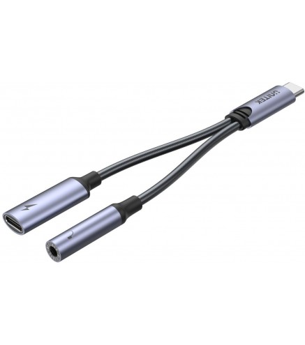 Unitek Adapter USB-C na minijack 3,5mm i USB-C 60W