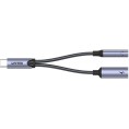 Unitek Adapter USB-C na minijack 3,5mm i USB-C 60W
