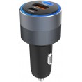 ŁADOWARKA SAMOCHODOWA Forcell F-Energy 65 W 2x USB-C 1x USB-A PD 3.0 QC 4.0 SZARA