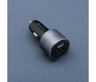 ŁADOWARKA SAMOCHODOWA Forcell F-Energy 65 W 2x USB-C 1x USB-A PD 3.0 QC 4.0 SZARA