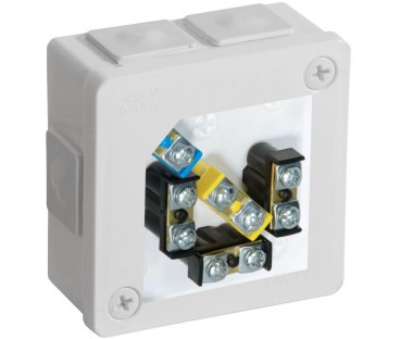Puszka natynkowa z zaciskami 6 wlotów VIPLAST VP-22 BIAŁA IP55 86x86x40mm 022-51