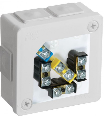 Puszka natynkowa z zaciskami 6 wlotów VIPLAST VP-22 BIAŁA IP55 86x86x40mm 022-51