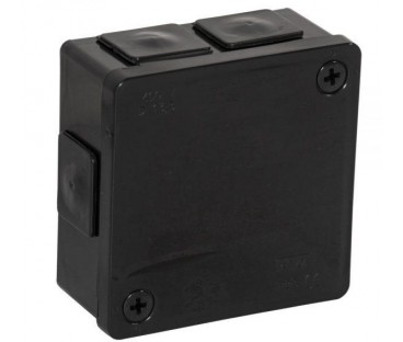 Puszka natynkowa z zaciskami 6 wlotów VIPLAST VP-22 CZARNA IP55 86x86x40mm 022-55