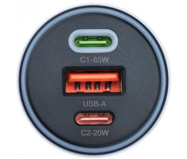 ŁADOWARKA SAMOCHODOWA Forcell F-Energy Alu 85 W 2x USB-C 1x USB-A PD 3.0 QC 4.0 SZARA