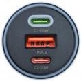 ŁADOWARKA SAMOCHODOWA Forcell F-Energy Alu 85 W 2x USB-C 1x USB-A PD 3.0 QC 4.0 SZARA