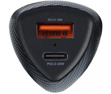 ŁADOWARKA SAMOCHODOWA Forcell Carbon CC50-1A1C 38 W 1x USB-C 1x USB-A PD 3.0 QC 3.0 CZARNA