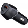 ŁADOWARKA SAMOCHODOWA Forcell Carbon CC50-1A1C 38 W 1x USB-C 1x USB-A PD 3.0 QC 3.0 CZARNA ŁADOWARKA SAMOCHODOWA Forcell Carbon CC50-1A1C 38 W 1x USB-C 1x USB-A PD 3.0 QC 3.0 CZARNA