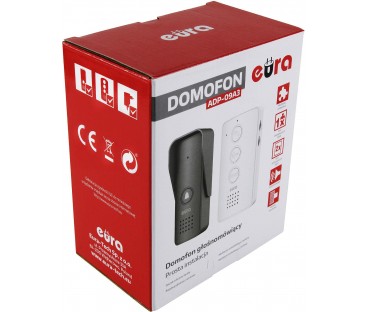Domofon EURA ADP-09A3 czarny, głośnomówiący