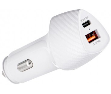 ŁADOWARKA SAMOCHODOWA Forcell Carbon CC50-1A1C 38 W 1x USB-C 1x USB-A PD 3.0 QC 3.0 BIAŁA