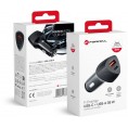 ŁADOWARKA SAMOCHODOWA Forcell Carbon CC50-1A1C 38 W 1x USB-C 1x USB-A PD 3.0 QC 3.0 CZARNA ŁADOWARKA SAMOCHODOWA Forcell Carbon CC50-1A1C 38 W 1x USB-C 1x USB-A PD 3.0 QC 3.0 CZARNA