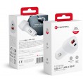 ŁADOWARKA SAMOCHODOWA Forcell Carbon CC50-1A1C 38 W 1x USB-C 1x USB-A PD 3.0 QC 3.0 BIAŁA