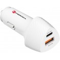 ŁADOWARKA SAMOCHODOWA Forcell Carbon CC50-1A1C 38 W 1x USB-C 1x USB-A PD 3.0 QC 3.0 BIAŁA