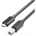 Kabel do drukarki Unitek USB-C na USB B 2.0 czarny 1m