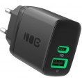 ŁADOWARKA SIECIOWA Greencell PowerSource Duo30 30W 1xUSB-C 1xUSB-A PD 3.0 QC 4.0+ czarna