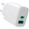 ŁADOWARKA SIECIOWA Greencell PowerSource Duo30 30W 1xUSB-C 1xUSB-A PD 3.0 QC 4.0+ biała