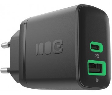 ŁADOWARKA SIECIOWA Greencell PowerSource Duo30 30W 1xUSB-C 1xUSB-A PD 3.0 QC 4.0+ czarna