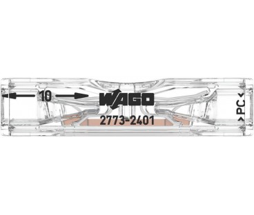 Szybkozłączka przelotowa uniwersalna LINKA/DRUT 2x 0,2-4mm2 WAGO 2773-2401 (Paczka 100szt.)