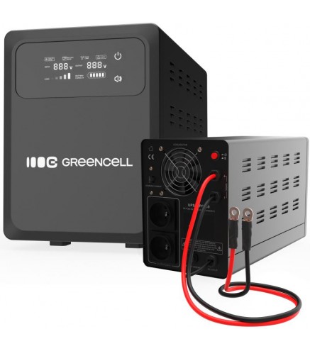UPS ZASILACZ AWARYJNY Greencell PowerCore 1200VA 800W AVR 12VDC LCD
