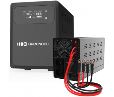 UPS ZASILACZ AWARYJNY Greencell PowerCore 2000VA 1200W AVR 24VDC LCD