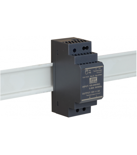 ZASILACZ IMPULSOWY NA SZYNĘ DIN MEAN WELL HDR-30-12 12V/30W/2A