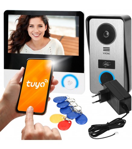 WIDEODOMOFON VIRONE VDP-67 FullHD, czytnik RFID, TUYA