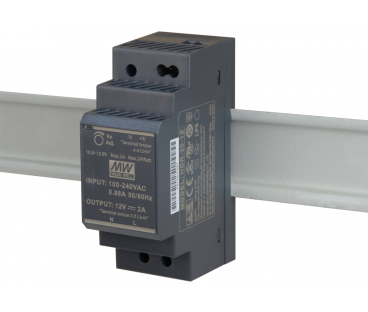 ZASILACZ IMPULSOWY NA SZYNĘ DIN MEAN WELL HDR-30-12 12V/30W/2A
