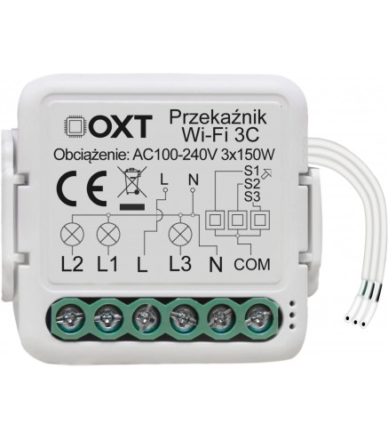 Moduł OXT mini przekaźnik 4 obwody WiFi TUYA