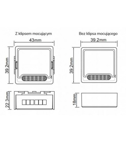 Moduł OXT mini przekaźnik 4 obwody WiFi TUYA