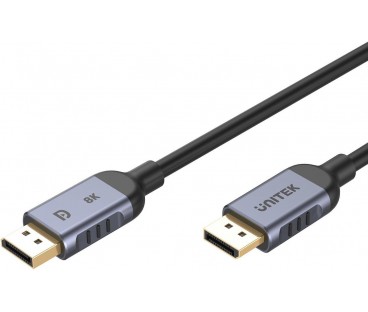 Kabel DisplayPort Unitek 1.4 8k 60hz, 4k 240hz, HDR, HDCP 2.3, DSC 1.2, 1m