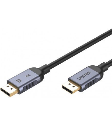 Kabel DisplayPort Unitek 1.4 8k 60hz, 4k 240hz, HDR, HDCP 2.3, DSC 1.2, 1m