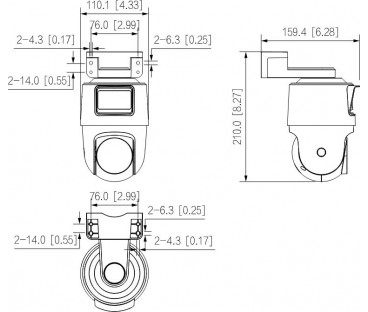 Kamera IP Dahua  IPC-PTS2249B-E2-S-PV-LED-0360B-PRO