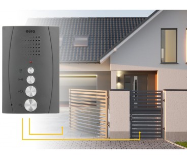 DOMOFON ''EURA'' ADP-51A3 ''DIFESA'' - 1-rodzinny, 2 unifony, interkom, grafit