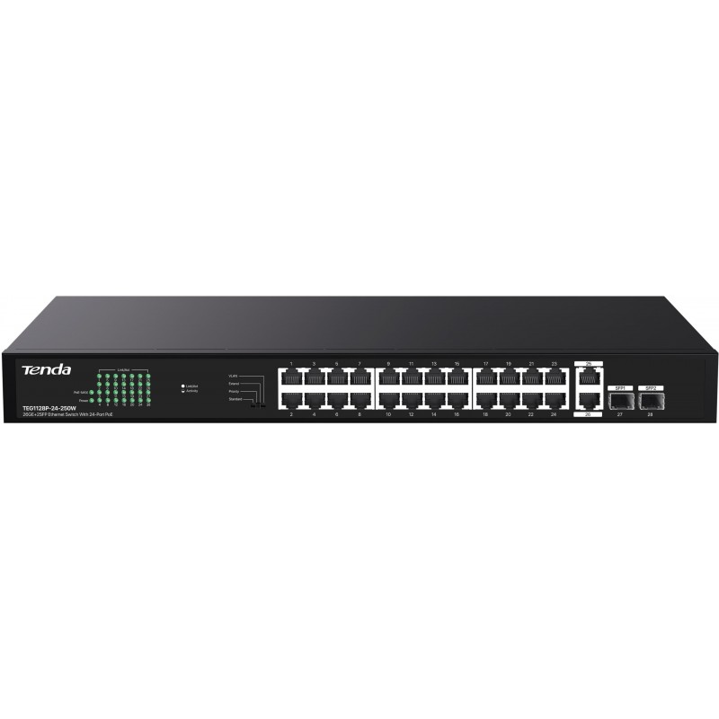 SWITCH POE TENDA TEG1128P-24-250W