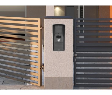 DOMOFON ''EURA'' ADP-51A3 ''DIFESA'' - 1-rodzinny, 2 unifony, interkom, grafit