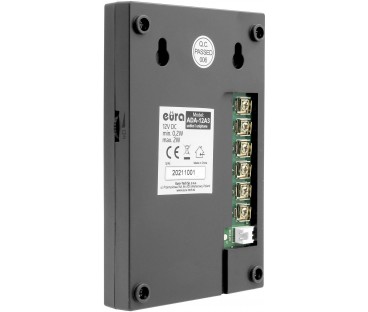 DOMOFON ''EURA'' ADP-51A3 ''DIFESA'' - 1-rodzinny, 2 unifony, interkom, grafit