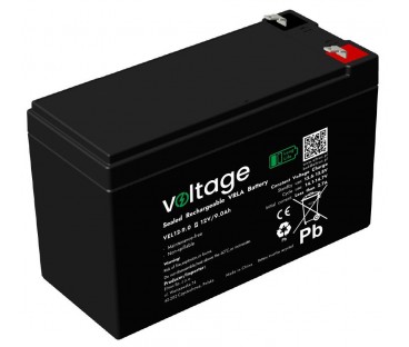 Akumulator AGM Voltage Long Life 12V 9Ah VEL12-9.0 (Żywotność 15 lat)