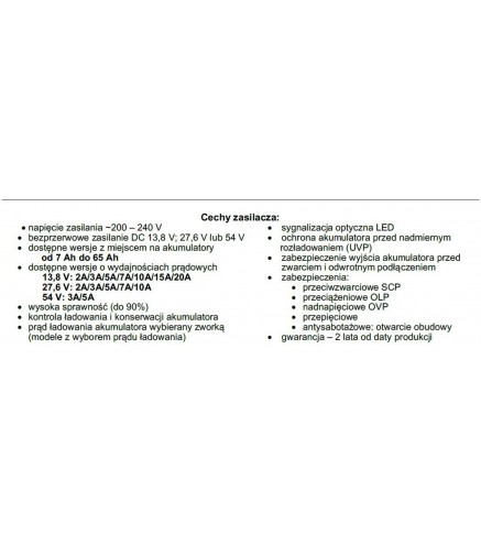 ZASILACZ BUFOROWY IMPULSOWY Pulsar HPSB-12V3A-B