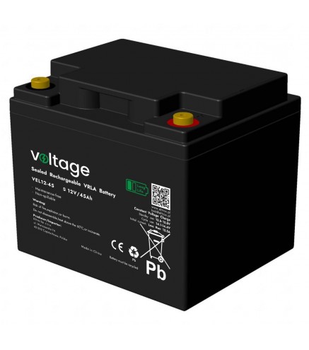 Akumulator AGM Voltage Long Life 12V 45Ah VEL12-45 (Żywotność 15 lat)