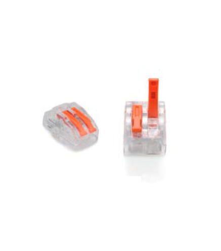 ZŁĄCZKA DO PRZEWODÓW ZATRZASKOWA 0,2-4,0mm2 PC-232 2GNIAZDA (50szt.)