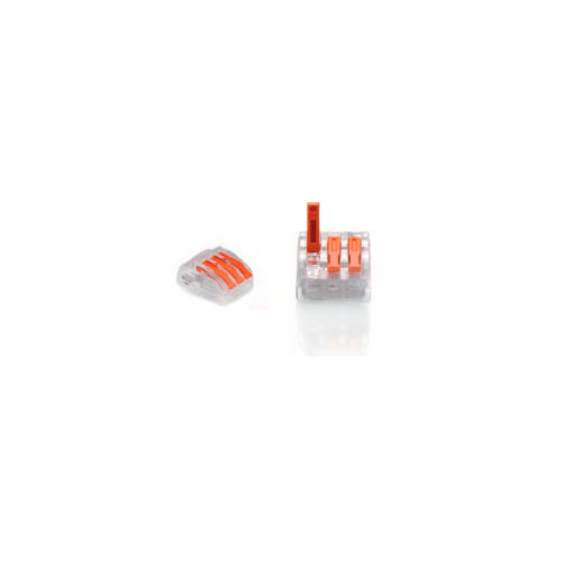 ZŁĄCZKA DO PRZEWODÓW ZATRZASKOWA 0,2-4,0mm2 PC-233 3GNIAZDA (50szt.)