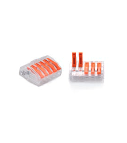 ZŁĄCZKA DO PRZEWODÓW ZATRZASKOWA 0,2-4,0mm2 PC-235 5GNIAZD (30szt.)