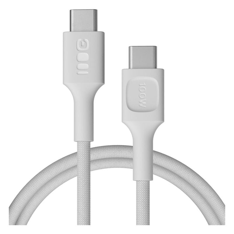 KABEL USB-C / USB-C Greencell PowerStream 120cm PD 100W biały w oplocie