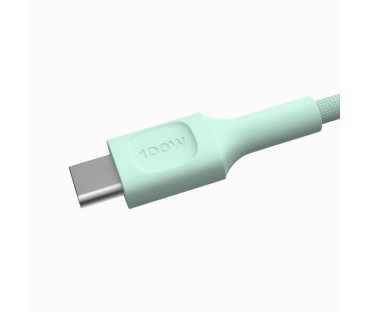 KABEL USB-C / USB-C Greencell PowerStream 120cm PD 100W zielony w oplocie