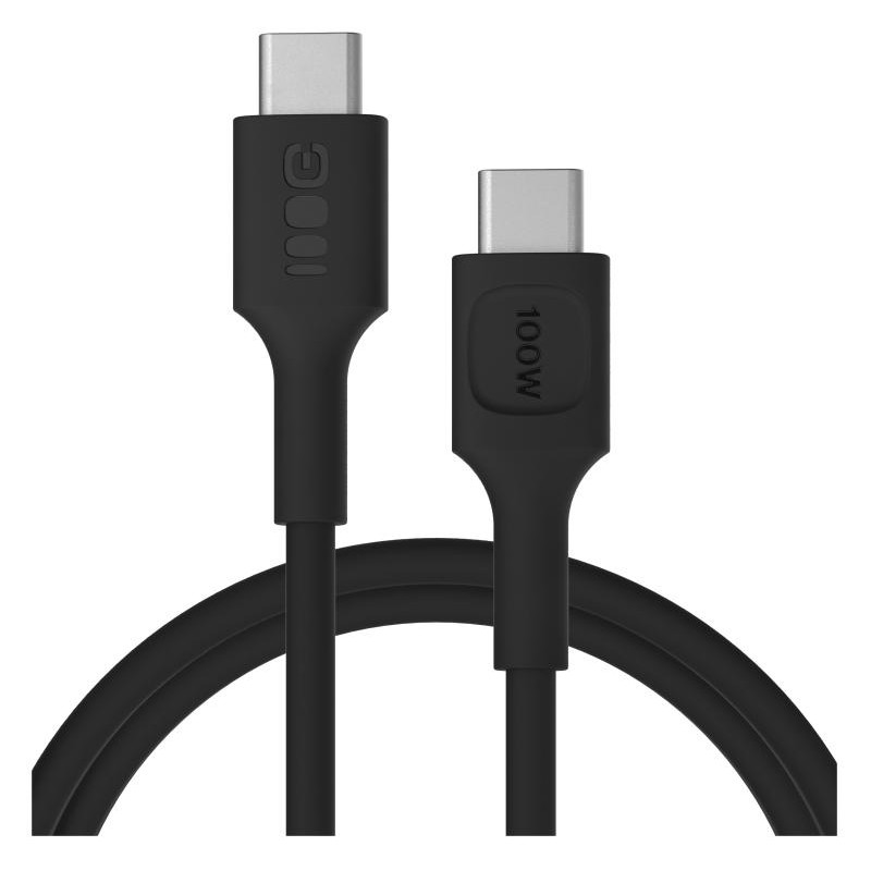 KABEL USB-C / USB-C Greencell PowerFlex 120cm PD 100W czarny silikonowy