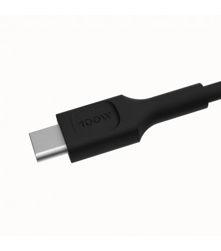 KABEL USB-C / USB-C Greencell PowerFlex 200cm PD 100W czarny silikonowy