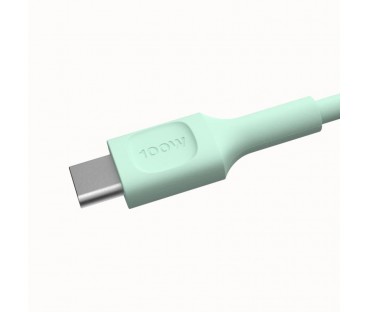 KABEL USB-C / USB-C Greencell PowerFlex 120cm PD 100W zielony silikonowy